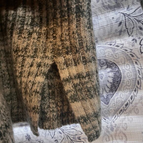 Old Navy Green And Gray Mock Neck Marled Knit Tunic Length Sweater Medium Petite - Picture 5 of 7